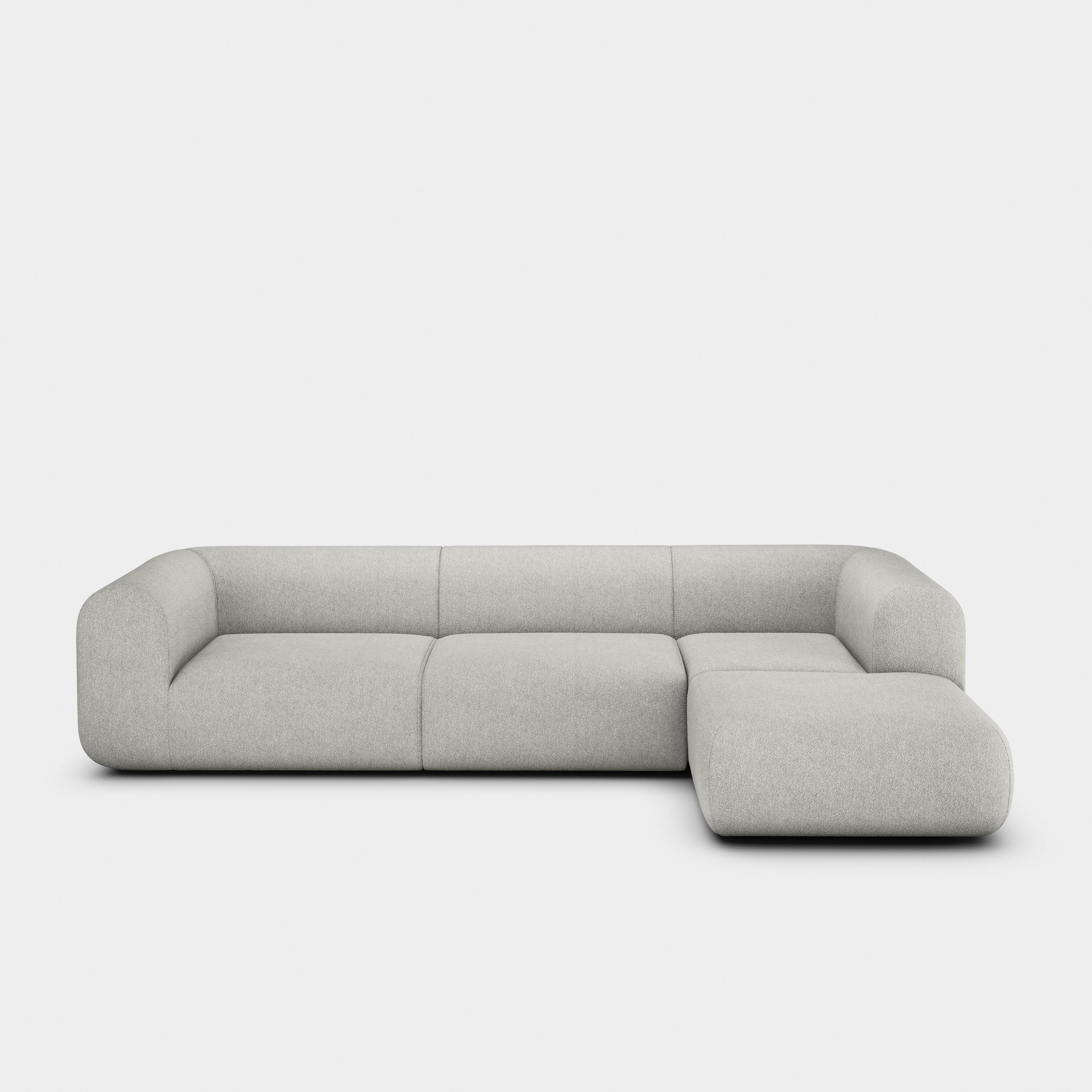 Plump 3-Seater Right Chaise Longue Modular Sofa