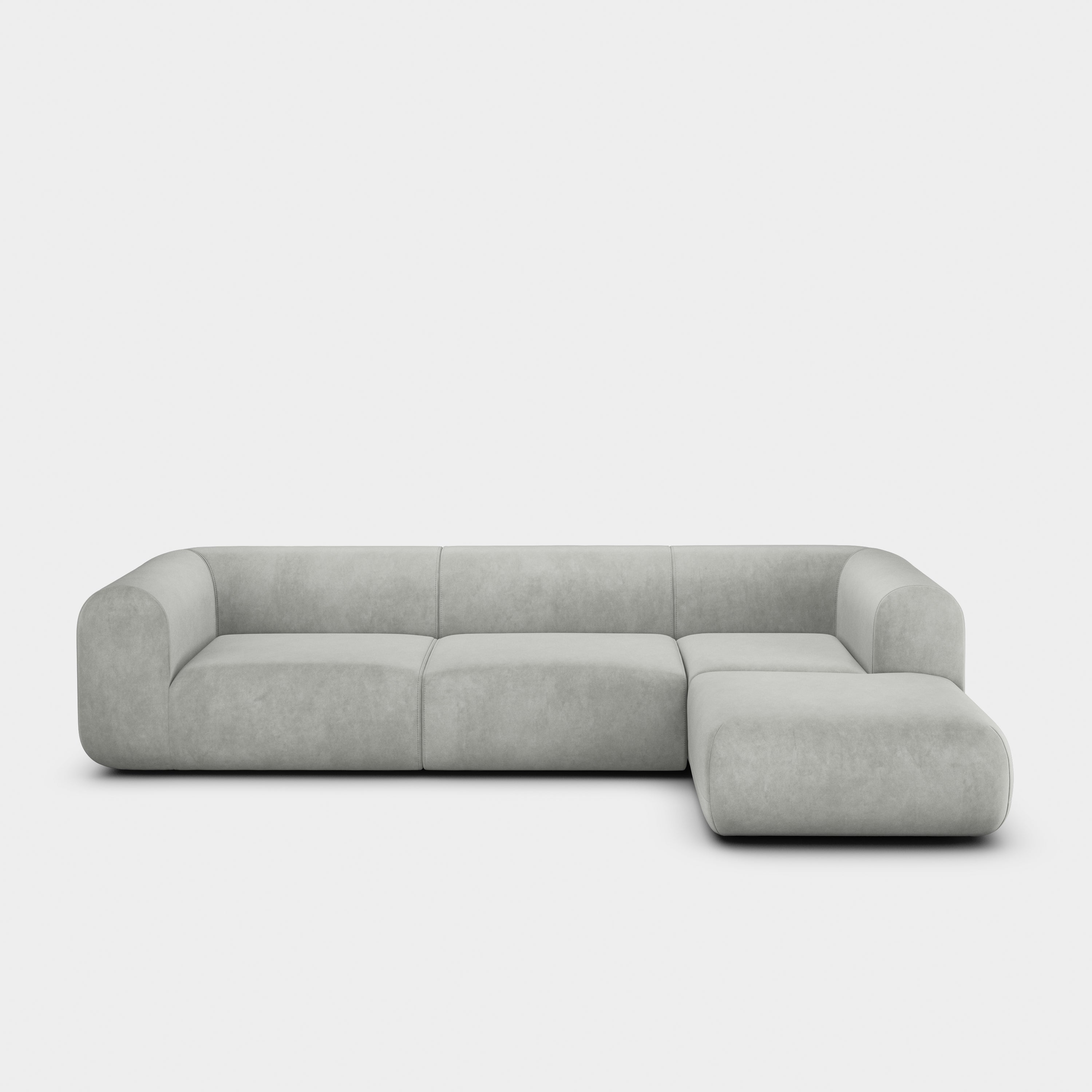 Plump 3-Seater Right Chaise Longue Modular Sofa