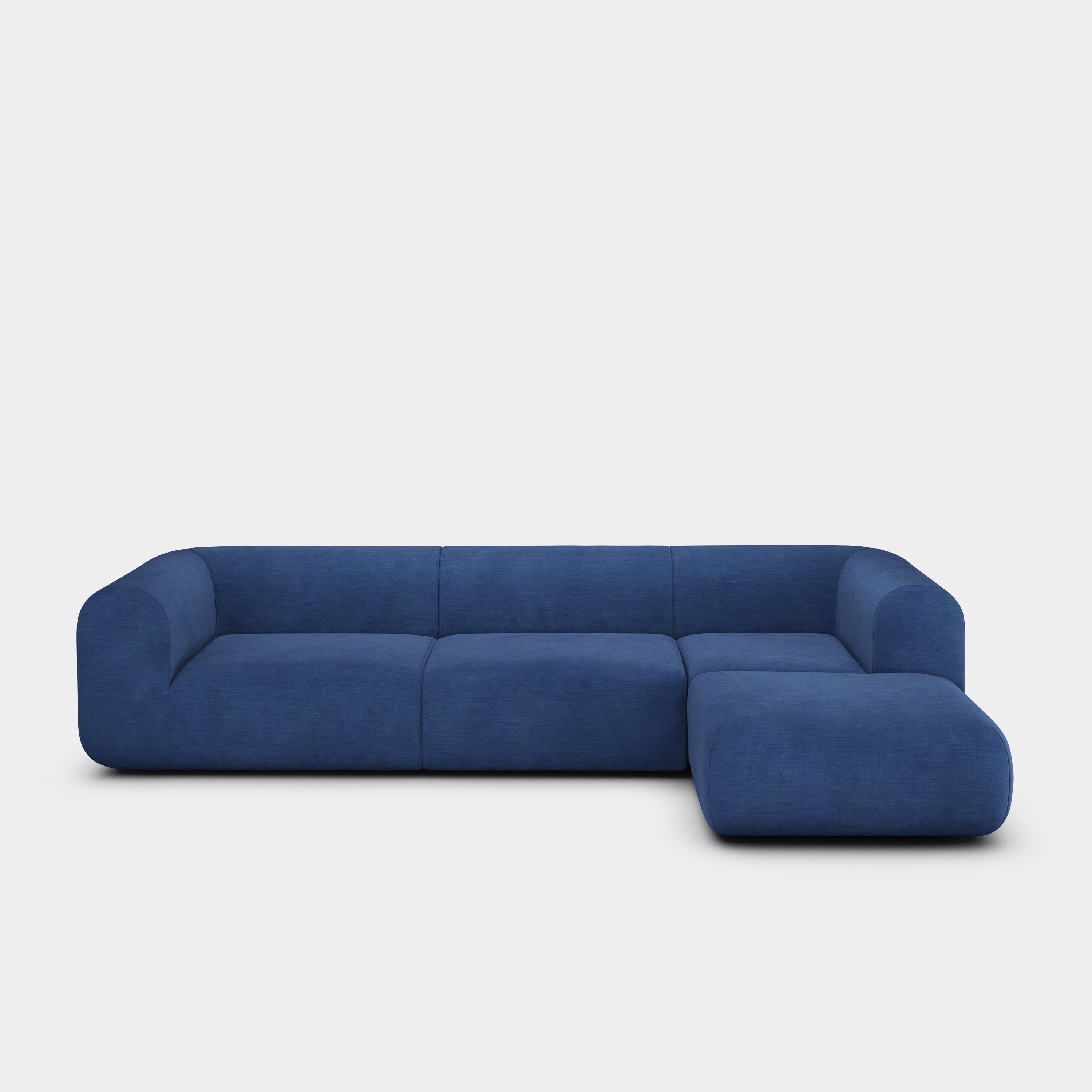 Plump 3-Seater Right Chaise Longue Modular Sofa