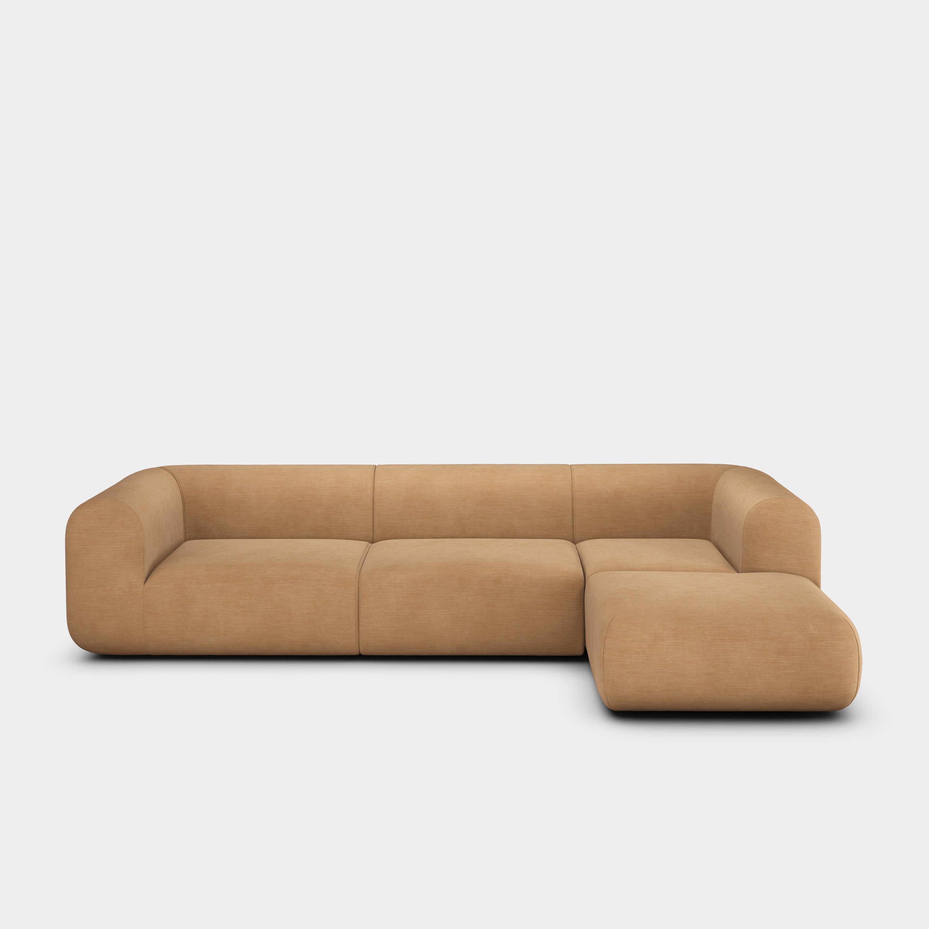 Plump 3-Seater Right Chaise Longue Modular Sofa