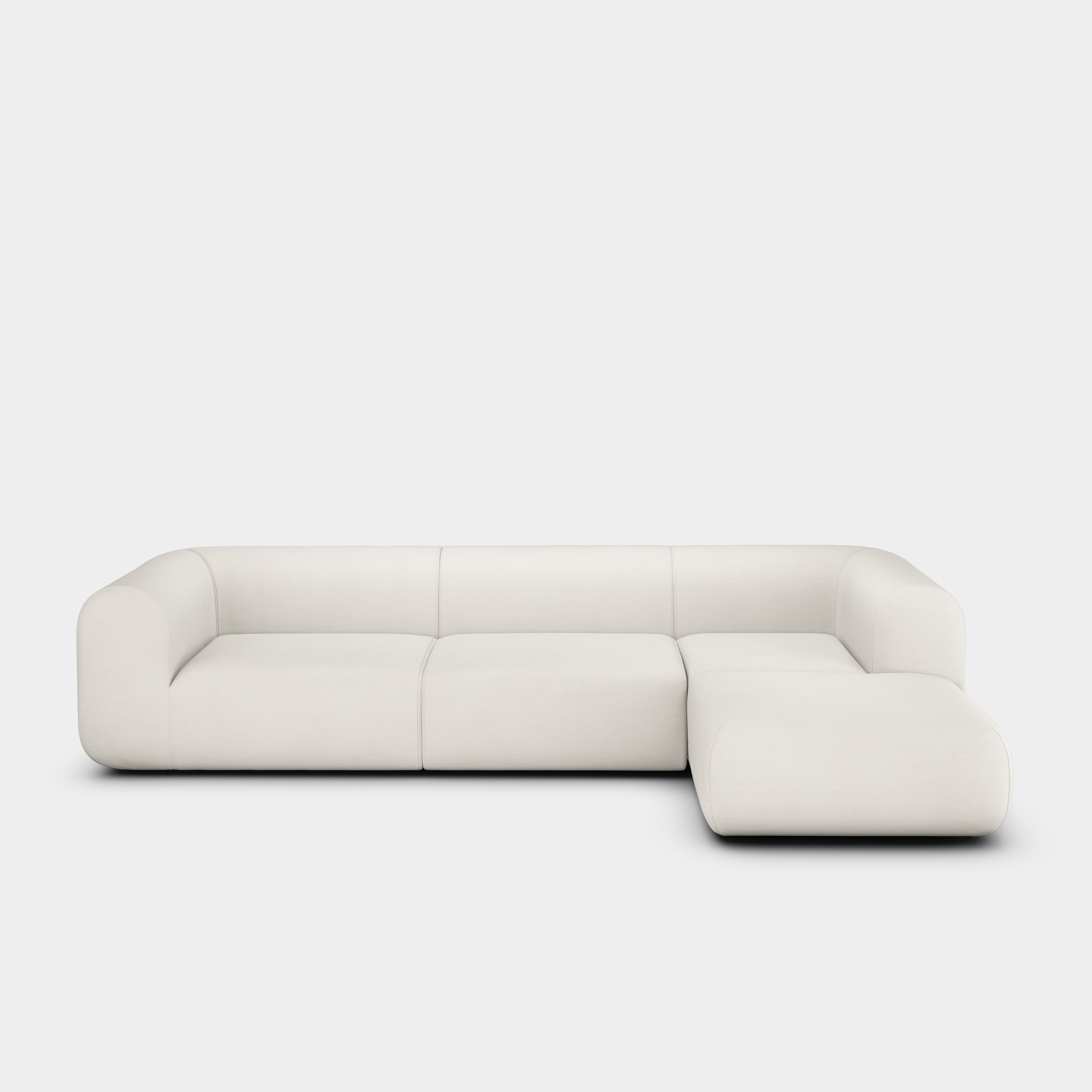 Plump 3-Seater Right Chaise Longue Modular Sofa
