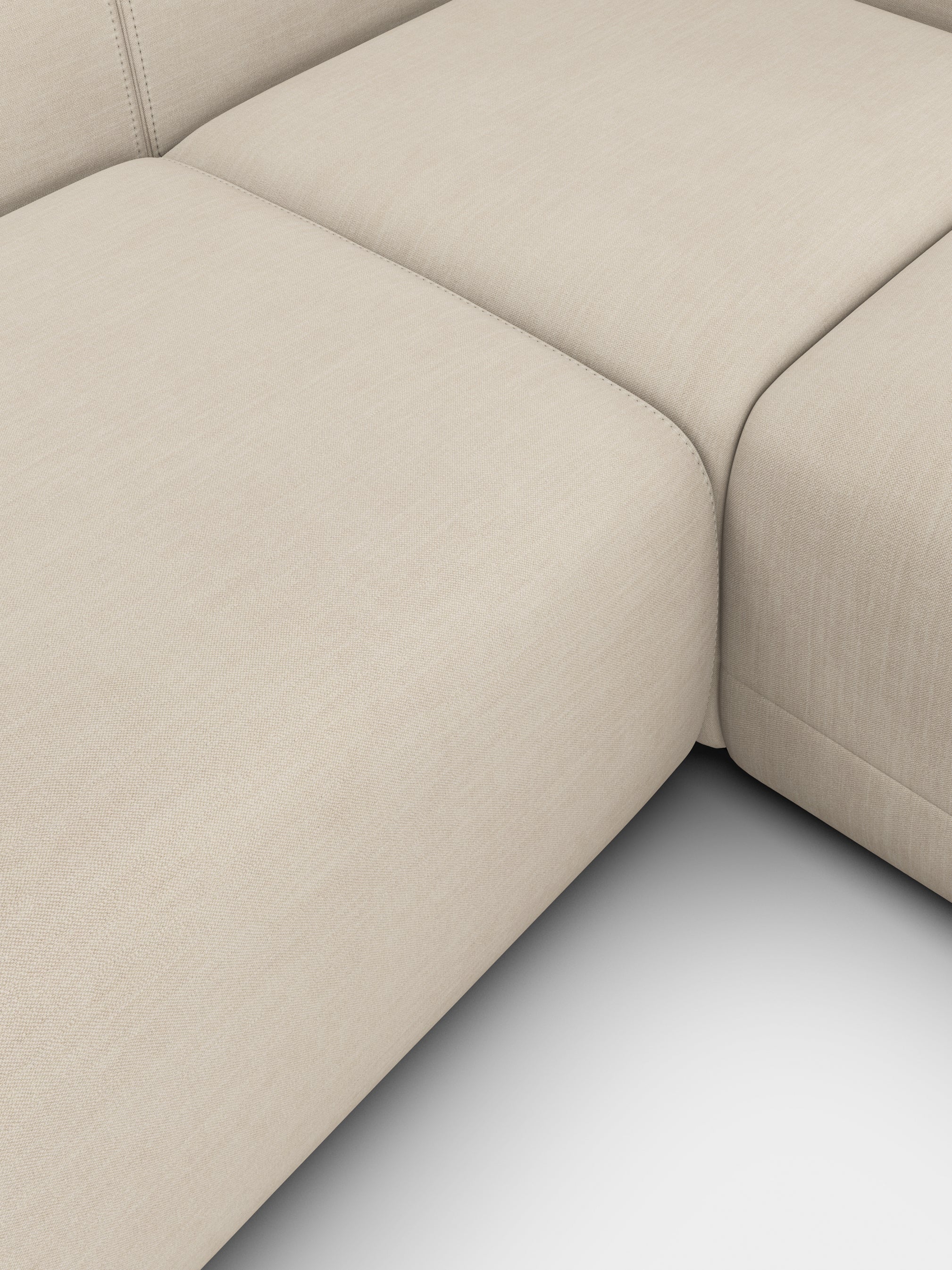 Plump 3-Seater Right Chaise Longue Modular Sofa