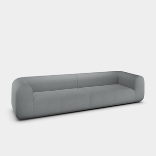 Mid Grey Kvadrat Hallingdal 65 Wool Blend / 4-Seater Modular Sofa / Kvadrat Hallingdal 65 - Mid Grey (0130)