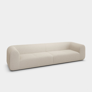 Bright White Kvadrat Elle Boucle / 4-Seater Modular Sofa / Kvadrat Elle - Bright White (0200)