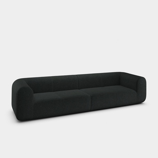 Dark Grey Kvadrat Divina Melange Wool / 4-Seater Modular Sofa / Kvadrat Divina Melange - Dark Grey (180)