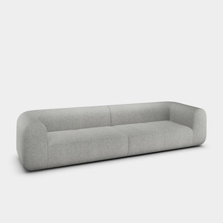 Light Grey Kvadrat Divina Melange Wool / 4-Seater Modular Sofa / Kvadrat Divina Melange - Light Grey (0120)