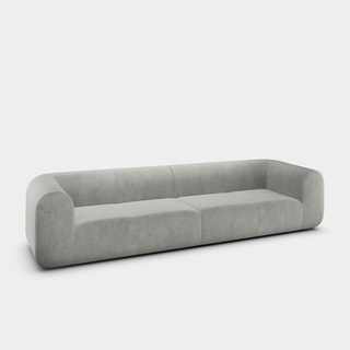 Silver Royal Velvet / 4-Seater Modular Sofa / Royal - Silver (125)
