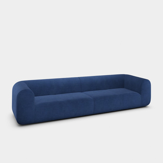 Indigo Linara Linen / 4-Seater Modular Sofa / Linara - Indigo (30)