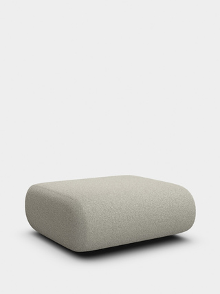 Grey White Kvadrat Elle Boucle / Ottoman / Kvadrat Elle - Grey White (0230)