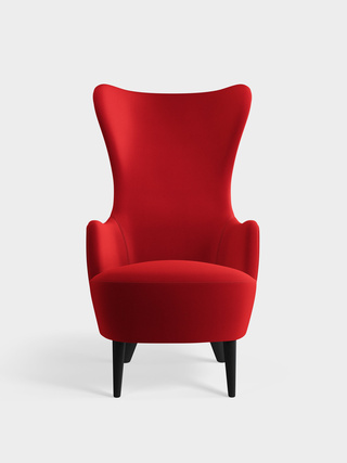 Orange Red Kvadrat Hero 2 Wool / Chair / Kvadrat Hero 2 - Orange Red (0552)