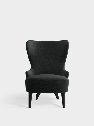 Dark Grey Kvadrat Melange Nap Wool / Micro Chair / Kvadrat Melange Nap - Dark Grey (0191)