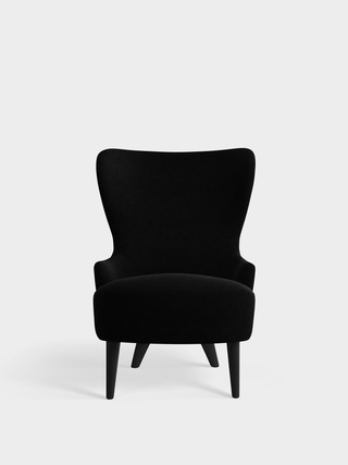 Black Kvadrat Hallingdal 65 Wool Blend / Micro Chair / Kvadrat Hallingdal 65 - Black (0190)