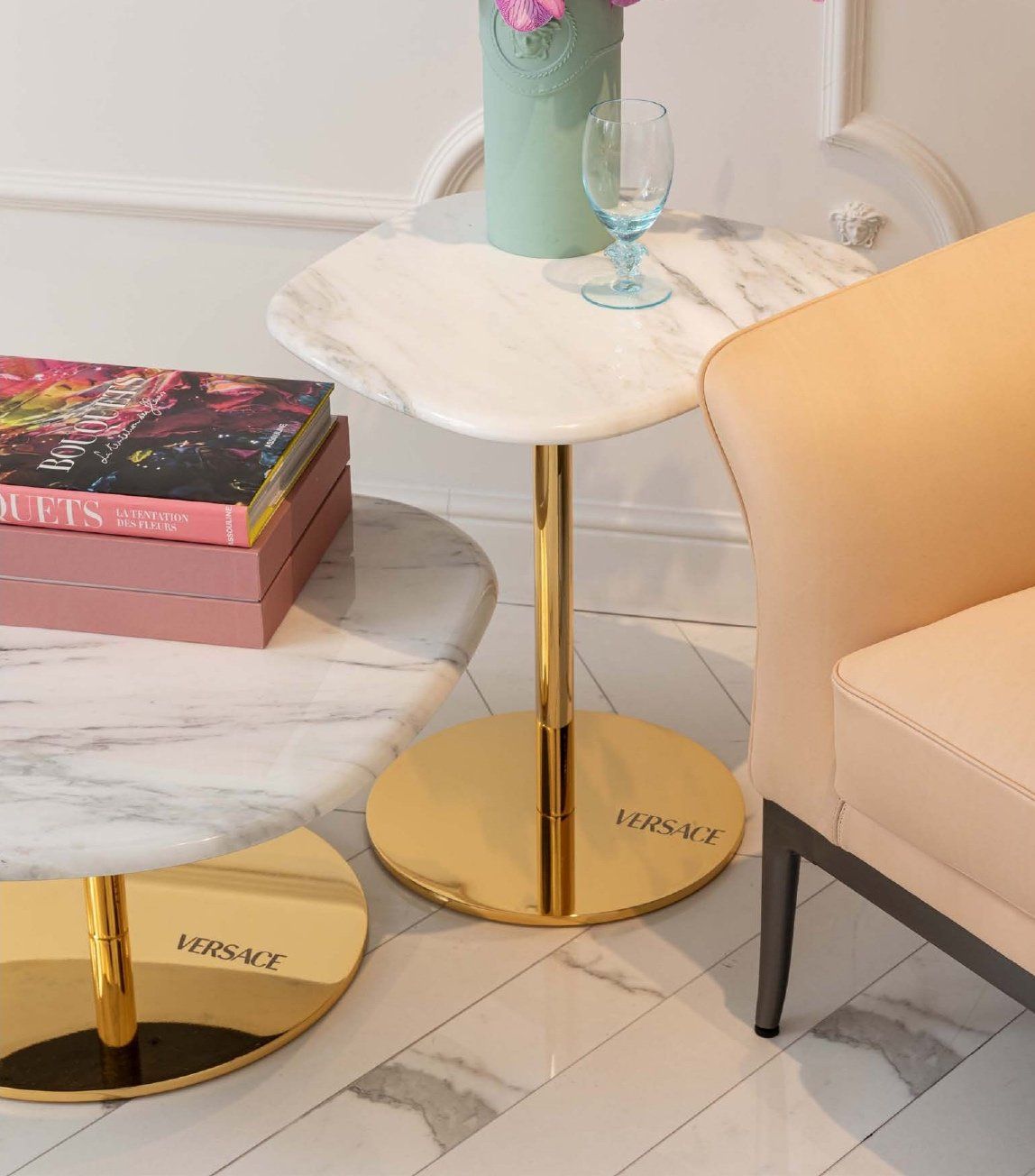 Versace Home Coffee and Side Tables, Asymmetric Tops, Dubai