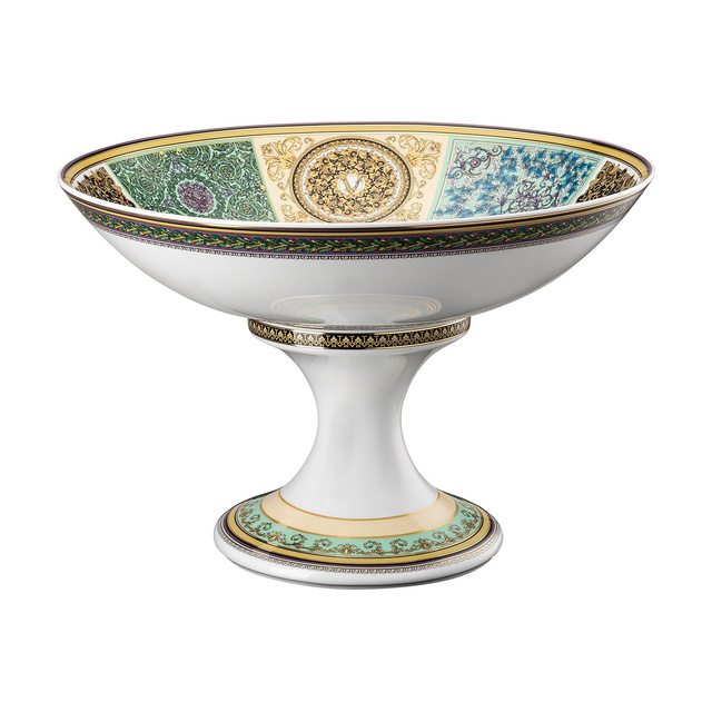 Versace Rosenthal Barocco Mosaic bowl on foot, 35 cm
