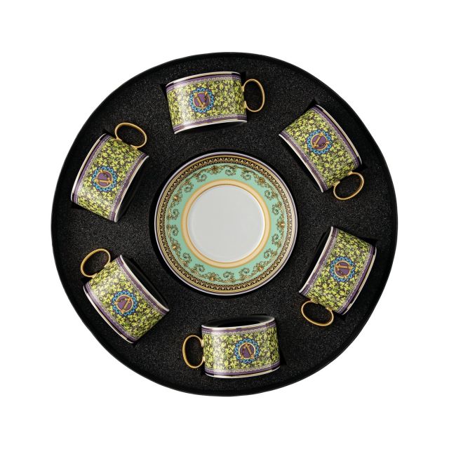 Versace Rosenthal Barocco Mosaic set with 6 tea cups & saucer