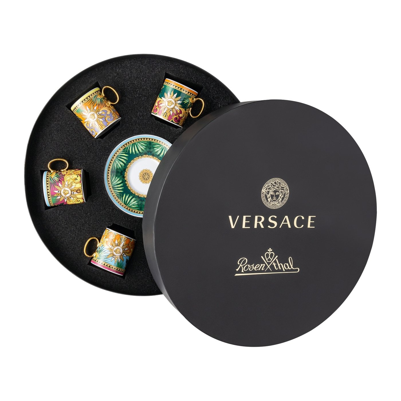 Versace Rosenthal Jungle Animalier Set with 6 tea cups, saucers