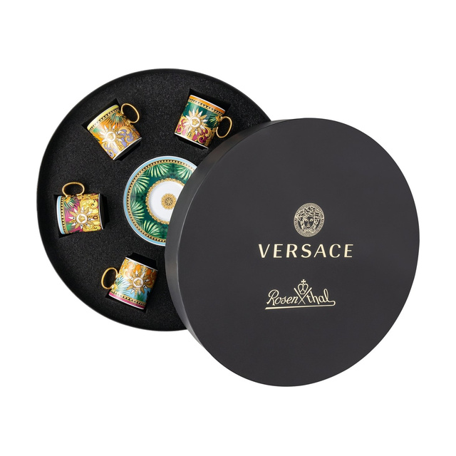 Versace Rosenthal Jungle Animalier Set with 6 tea cups, saucers