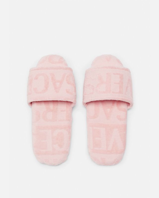 Versace Allover Light Pink Slippers
