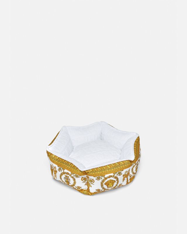 I ♡ Baroque White Pet Bed