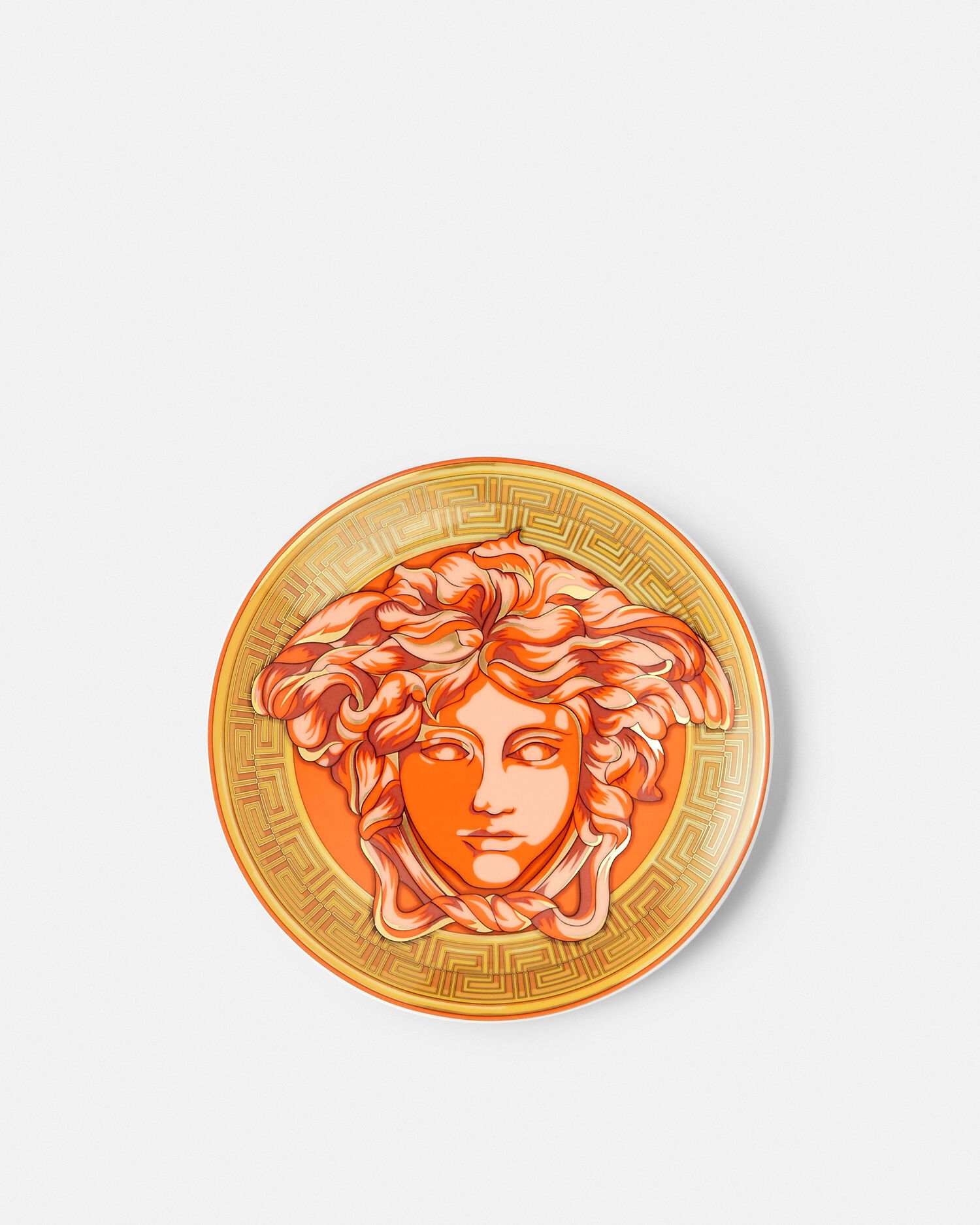 Тарелка Versace Medusa Amplified Orange Coin из фарфора, 21 см