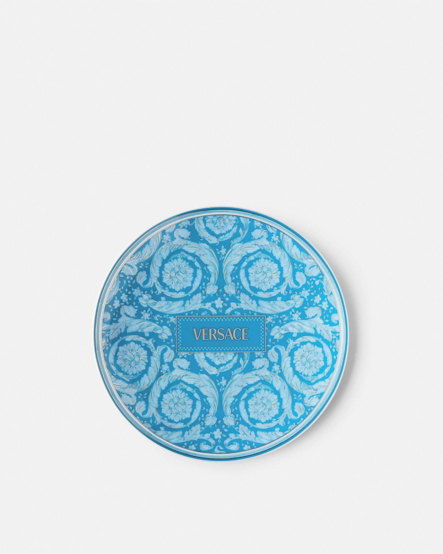 Декоративная тарелка Barocco Teal, 17 см