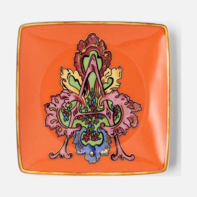 Versace Alphabet A Square Plate 12cm
