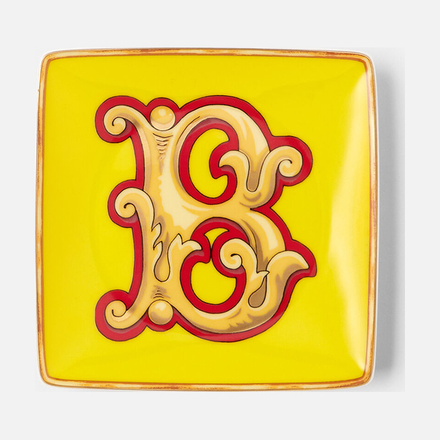 Versace Alphabet B Square Plate 12cm