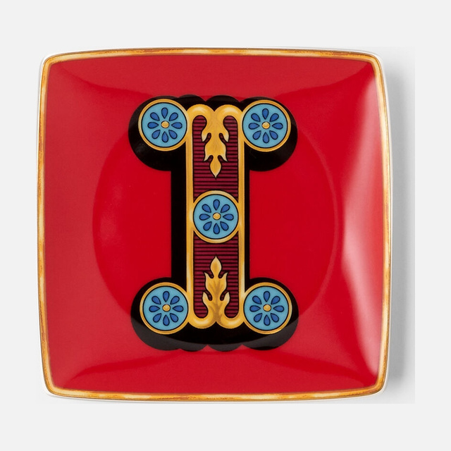Versace Alphabet I Square Plate 12cm