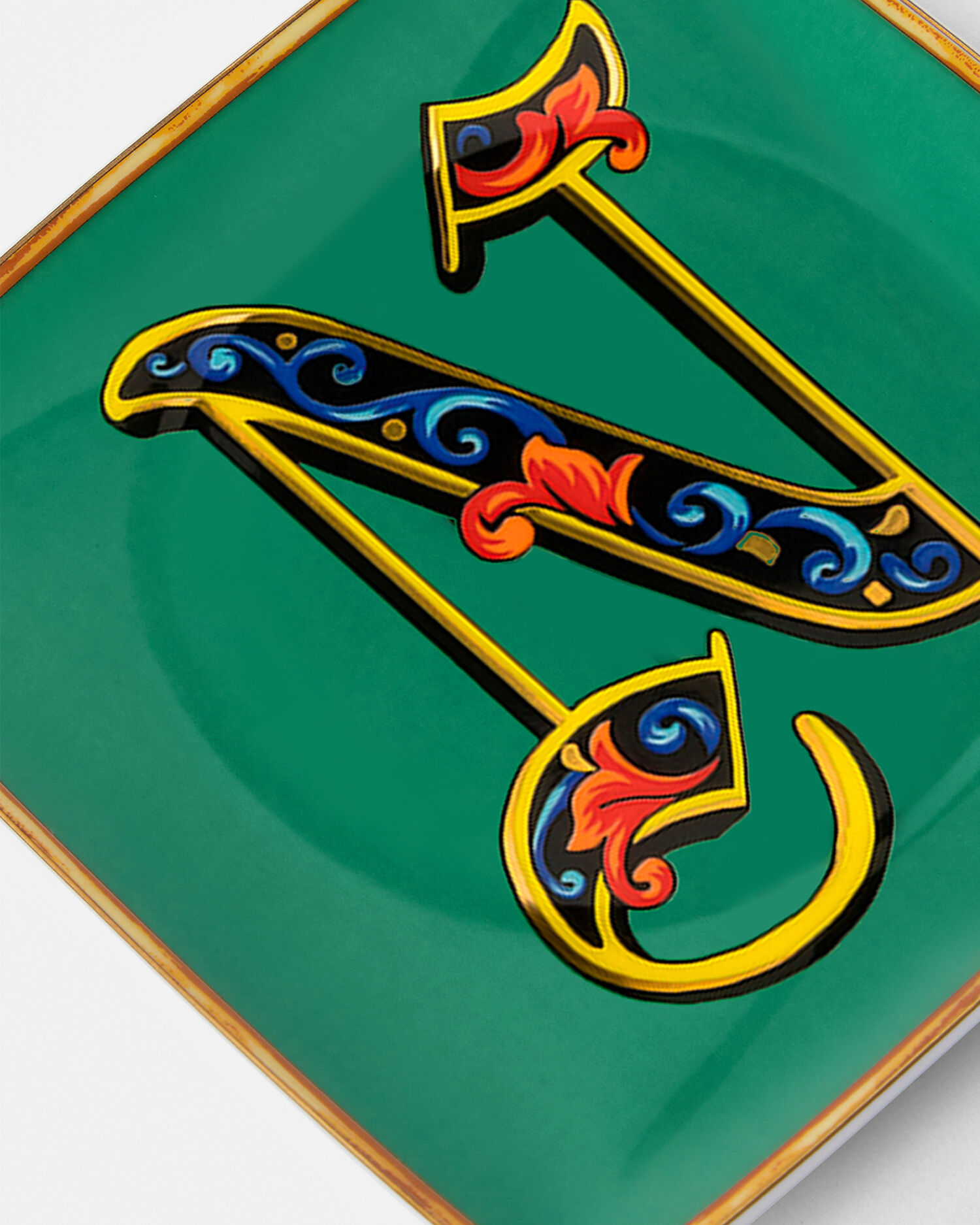 Versace Alphabet Square Plate 'N' 11,5 cm