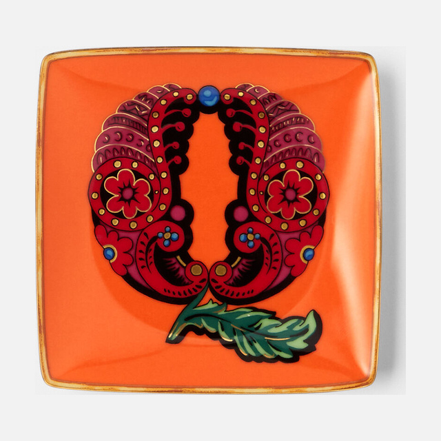Versace Alphabet Q Square Plate 12cm