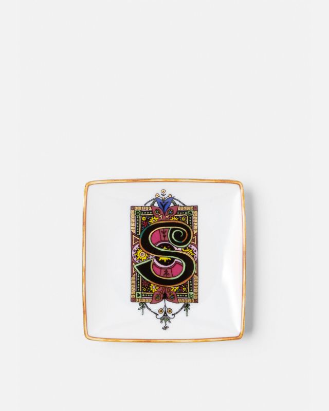 Versace Alphabet S Square Plate 12 cm