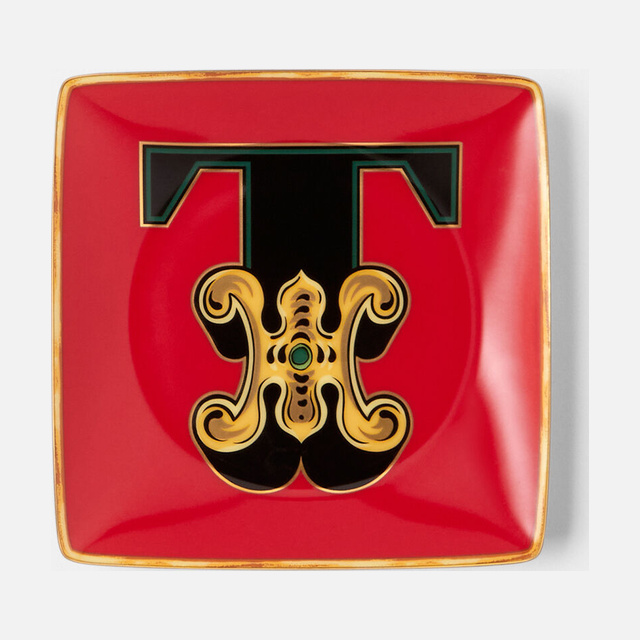 Versace Alphabet T Square Plate 12 cm