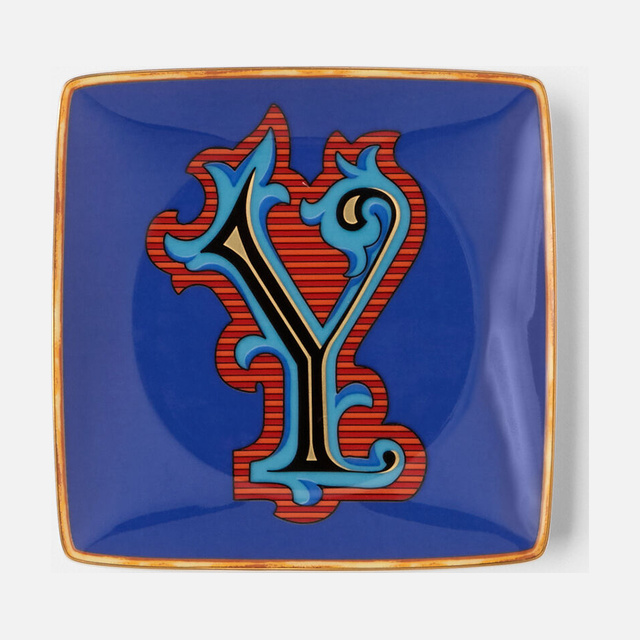 Versace Alphabet Y Square Plate 12 cm
