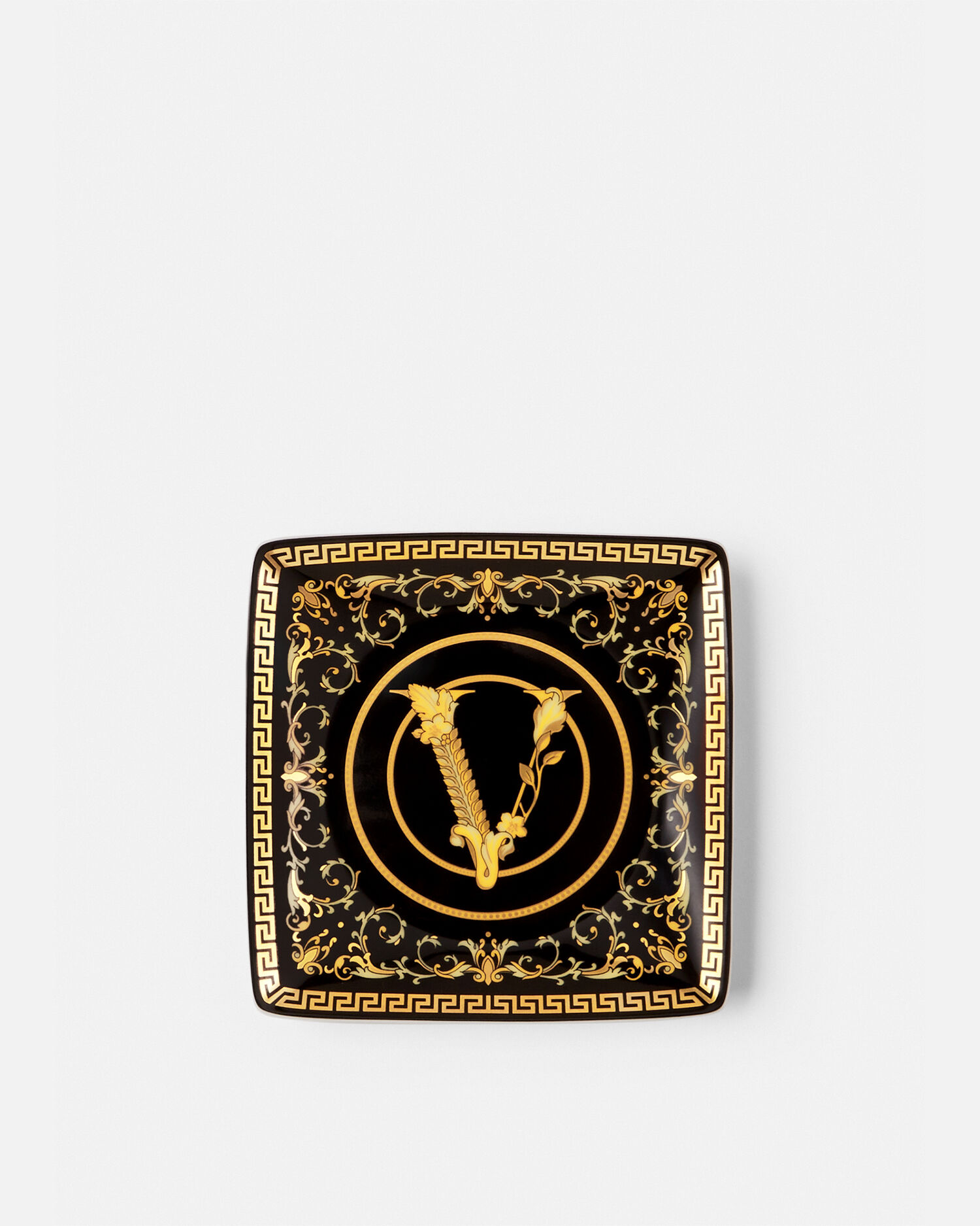Virtus Gala Square Plate Black 12 cm