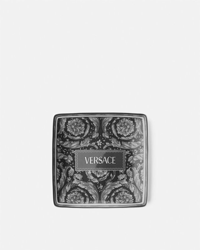 Barocco Square Plate Black 11,5 cm