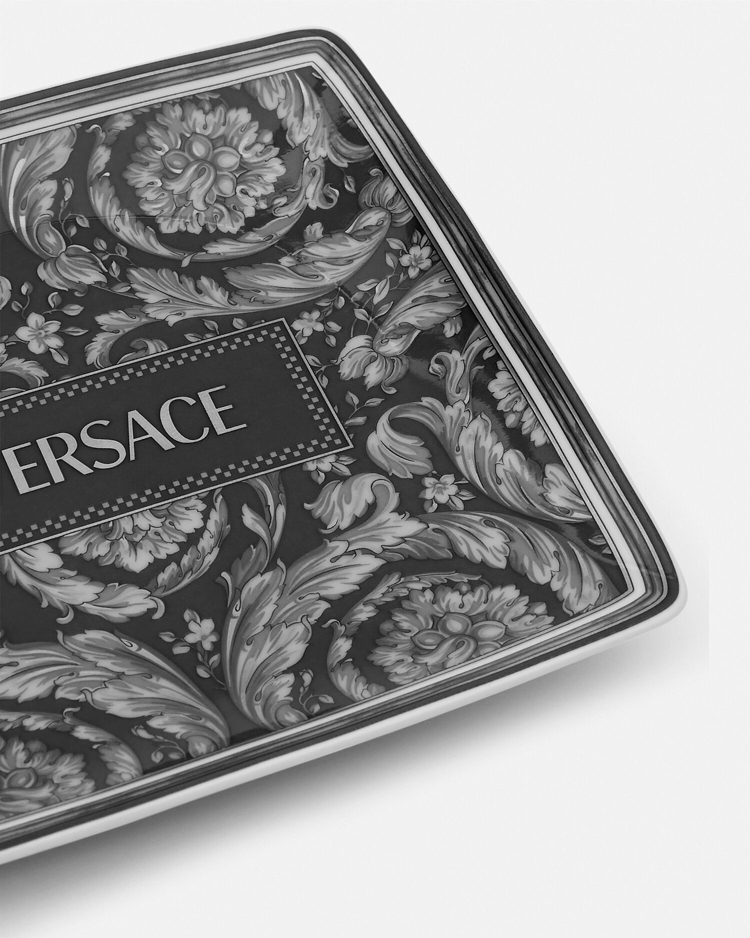 Barocco Square Plate Black 11,5 cm