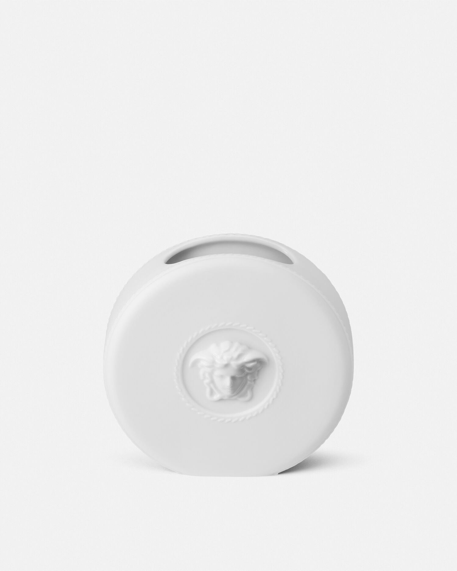 La Medusa Round White Vase 10 cm