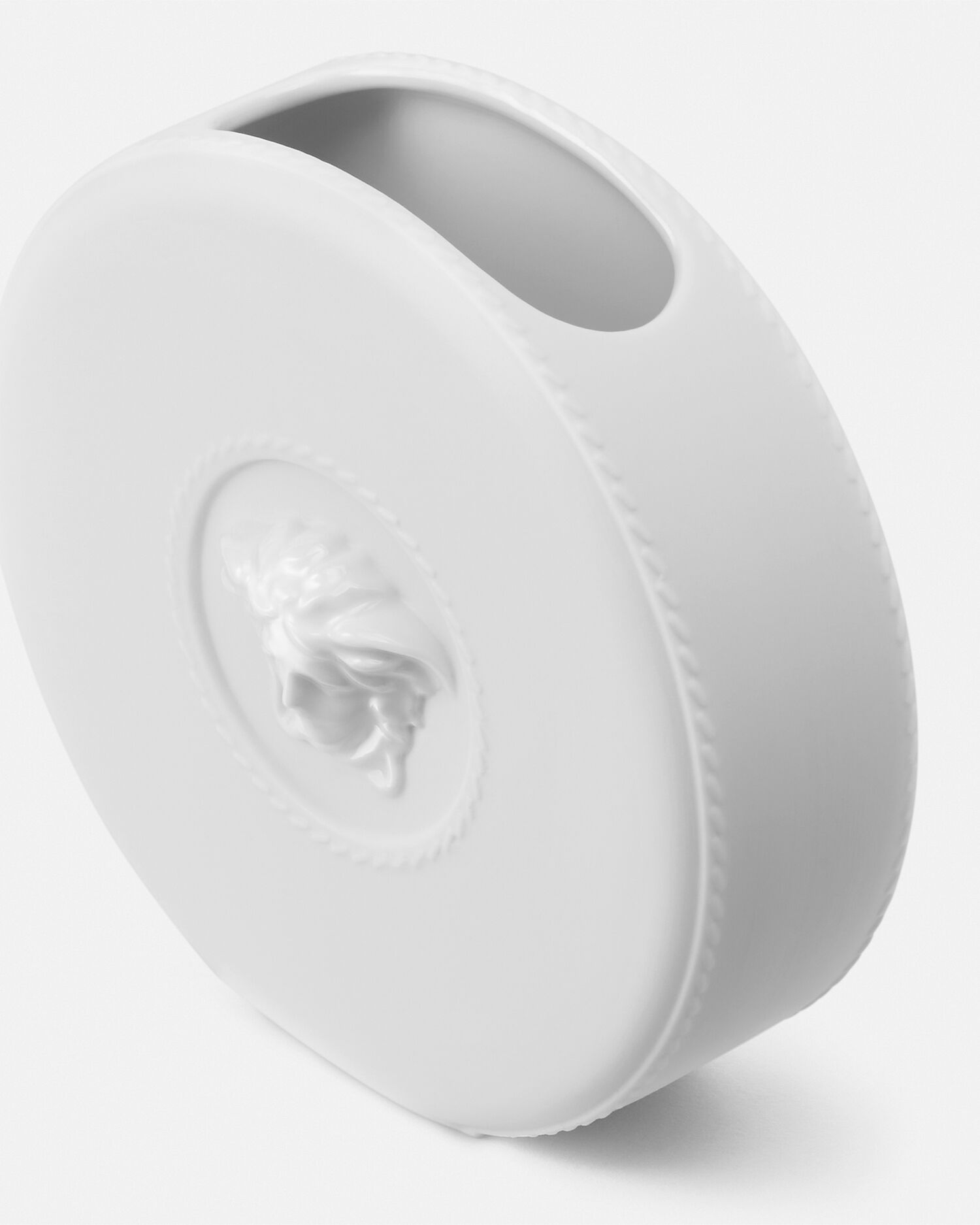 La Medusa Round White Vase 10 cm