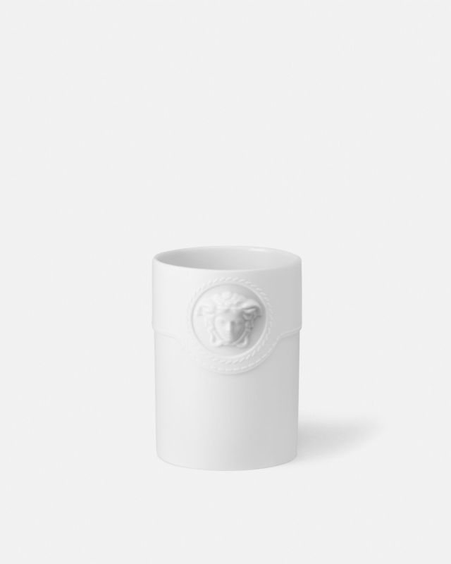 La Medusa Round White Vase 10 cm