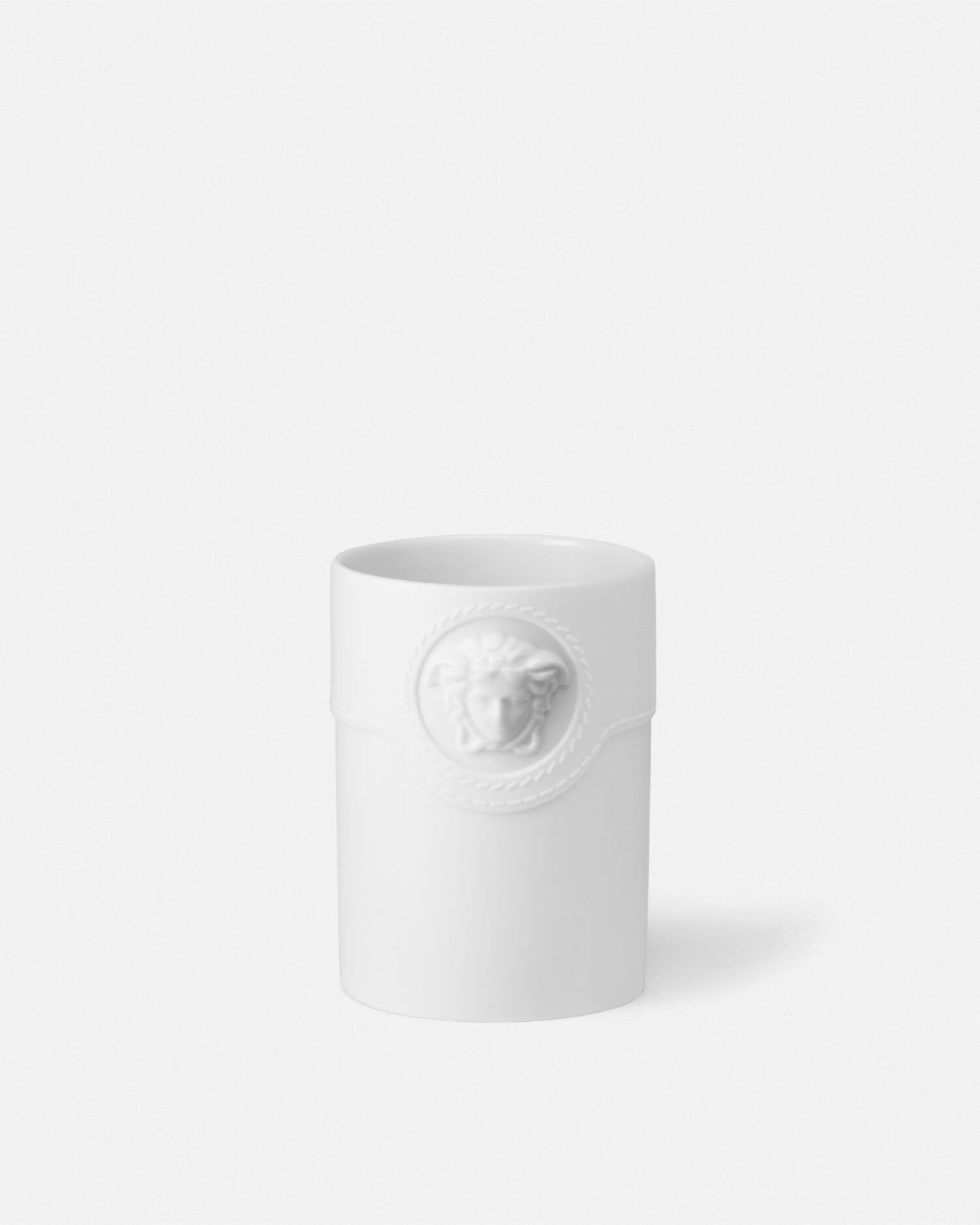La Medusa Round White Vase 10 cm