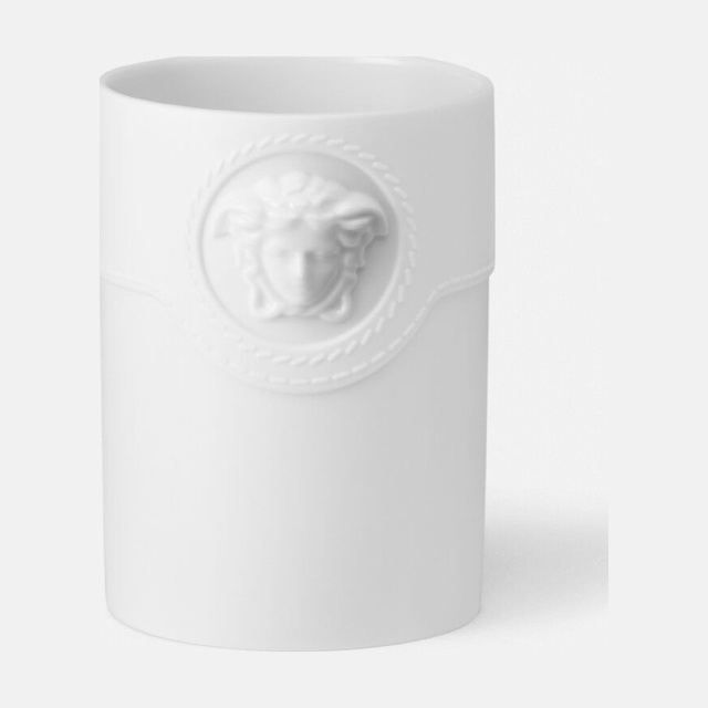 La Medusa Round White Vase 10 cm
