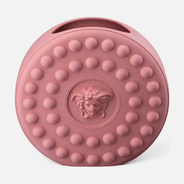 La Medusa Round Studded Pink Vase