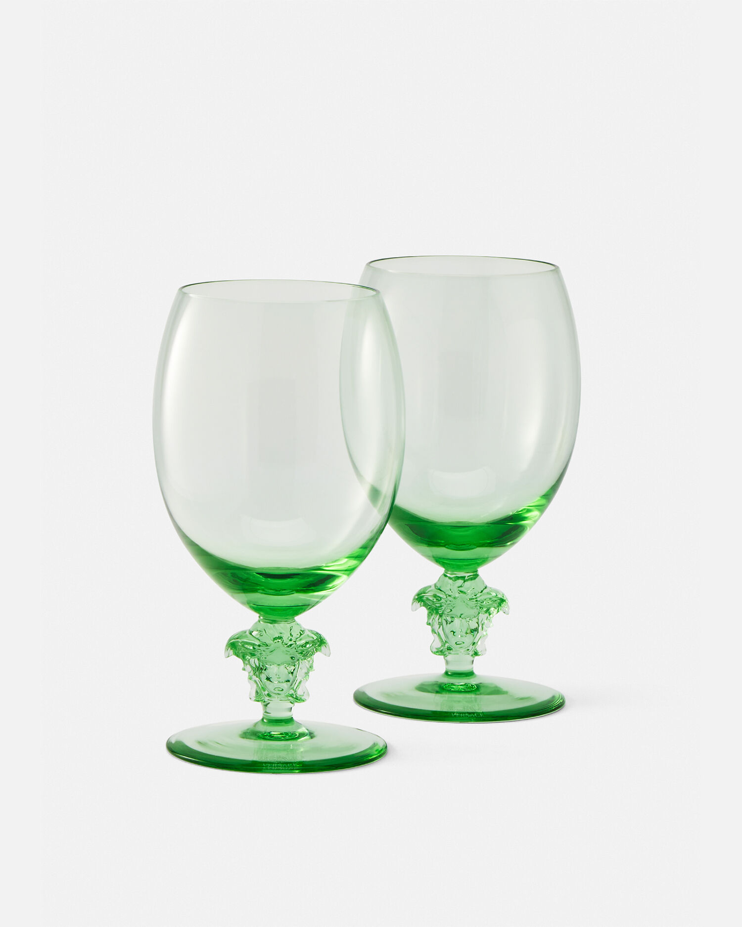 Medusa Lumiére Green Set 2 Red Wine Goblets