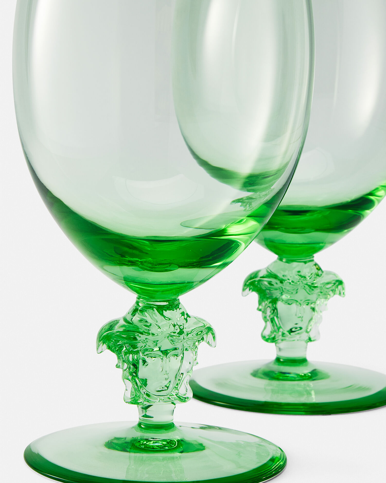 Medusa Lumiére Green Set 2 Red Wine Goblets