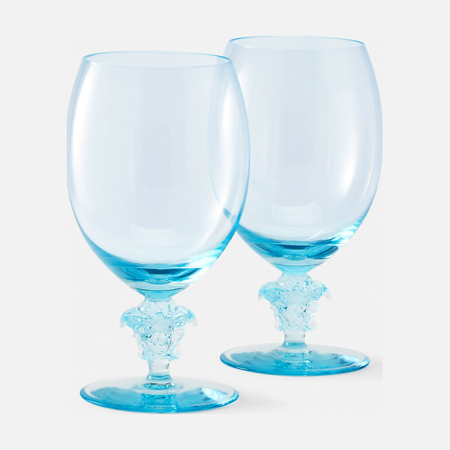 Medusa Lumiére Blue Set 2 Red Wine Goblets