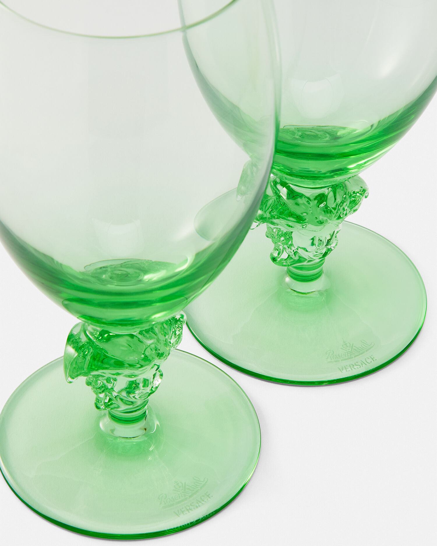 Medusa Lumiére Green Set 2 White Wine Goblets