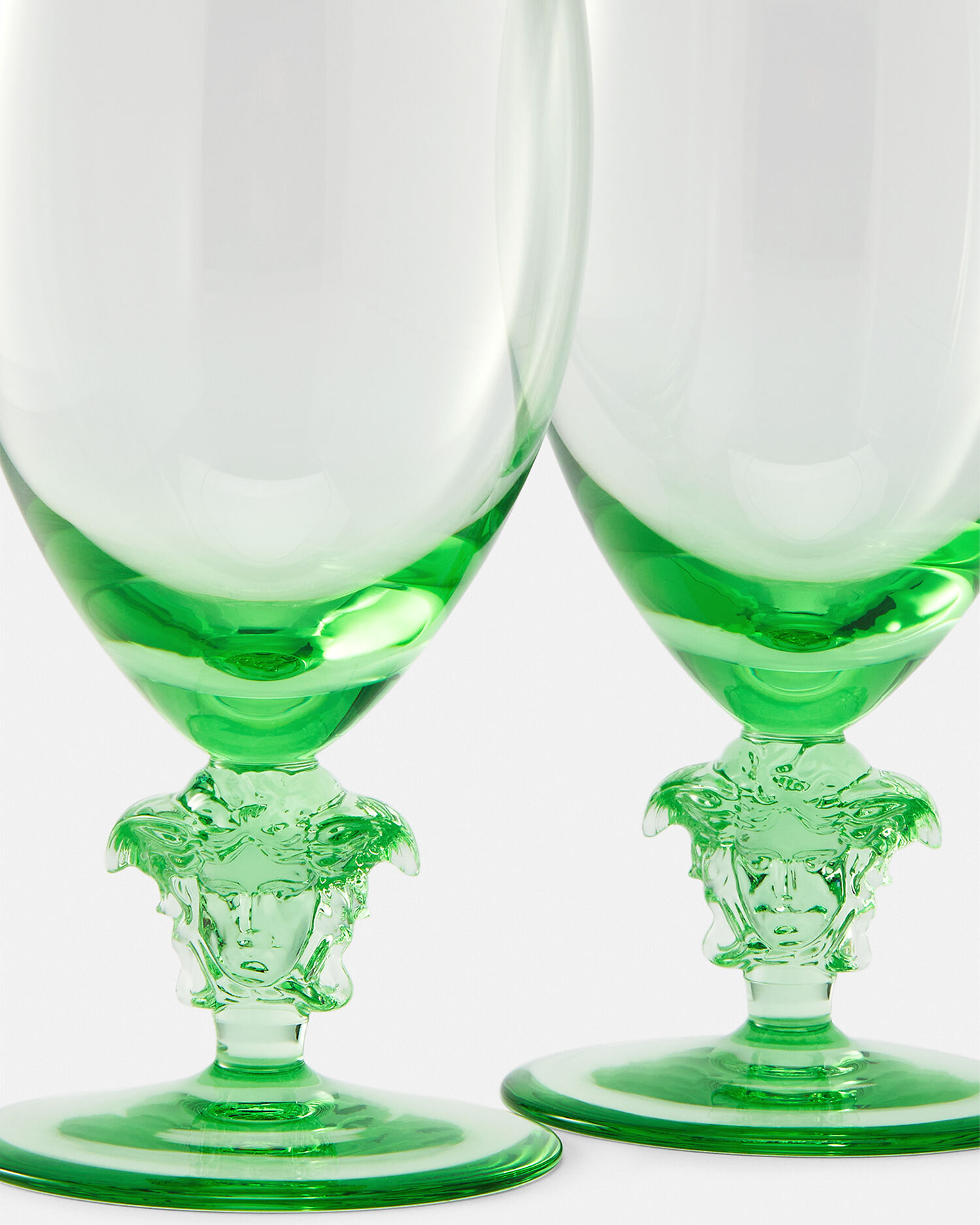 Medusa Lumiére Green Set 2 White Wine Goblets