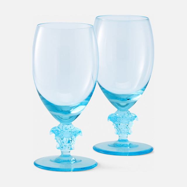 Medusa Lumiére Blue Set 2 White Wine Goblets