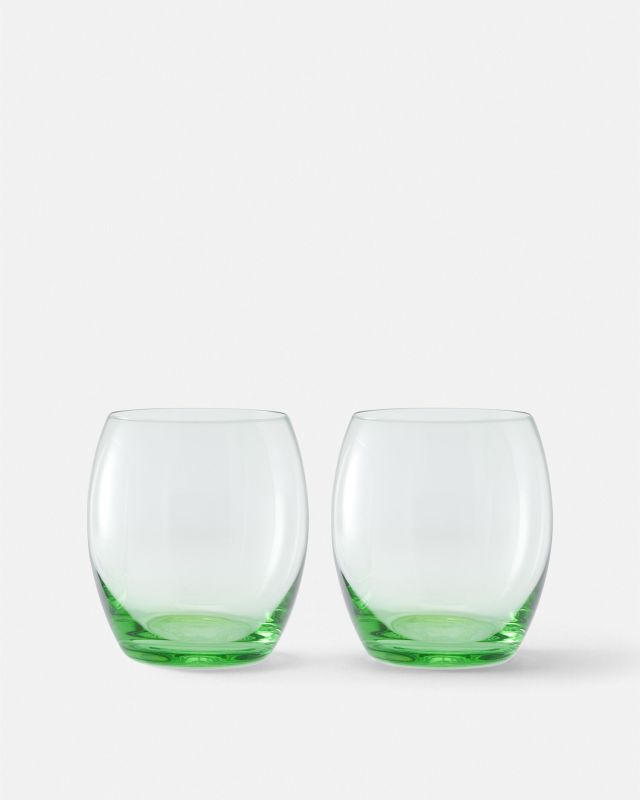 Medusa Lumiére Green Set 2 Whiskey Glasses