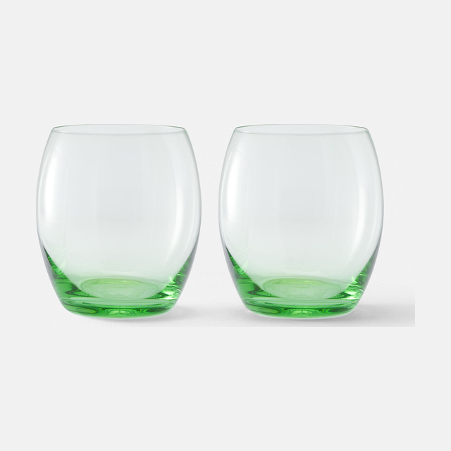 Medusa Lumiére Green Set 2 Whiskey Glasses